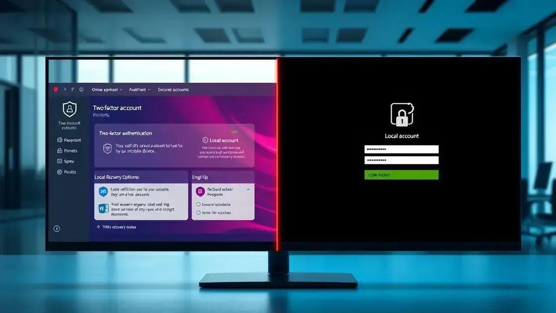 Comparing security features of both accounts